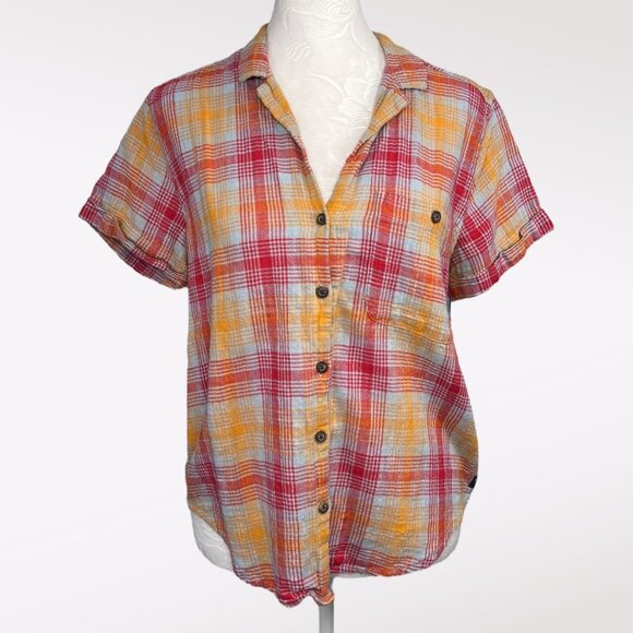 Toad&Co Tops - Toad&Co Camp Cove Shirt Plaid Button Front 100% Organic Cotton Small